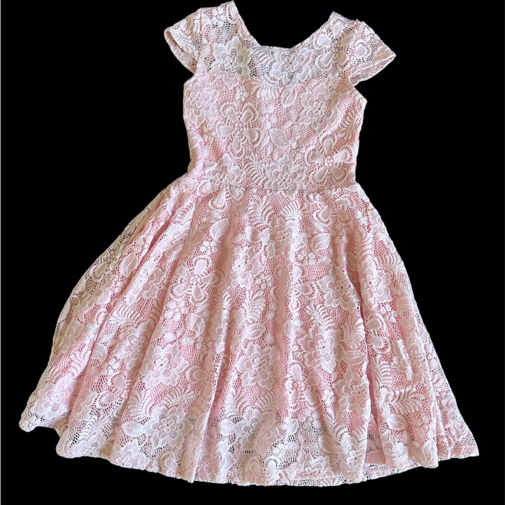 Five Loaves Two Fish Girls Size 8 Pink Lace Dress
